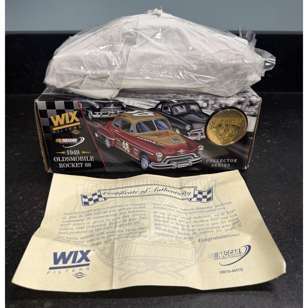 NIB NASCAR - WIX FILTERS 1949 Oldsmobile rocket 88 Collectors Series VERY RARE